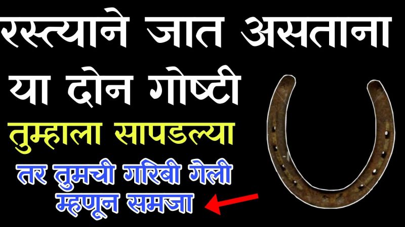 रस्त्याने जात असताना या २ गोष्टी सापडल्या तर तुमची गरिबी गेलीच म्हणून समजा.!