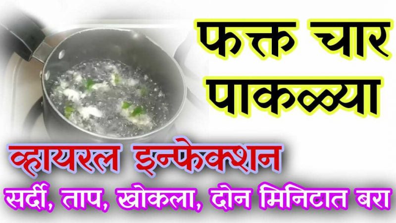 याच्या फक्त 4 पाकळ्या वापरा; व्हायरल इन्फेक्शन ,सर्दी खोकला ताप मिनिटांतच बाहेर.!