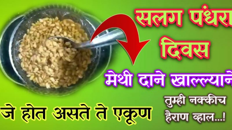 रोज मेथी दाणे खाल्ल्याने जे होते ते ऐकून नक्कीच हैराण व्हाल; जाणून घ्या मेथी दाणे खायचे फायदे.!
