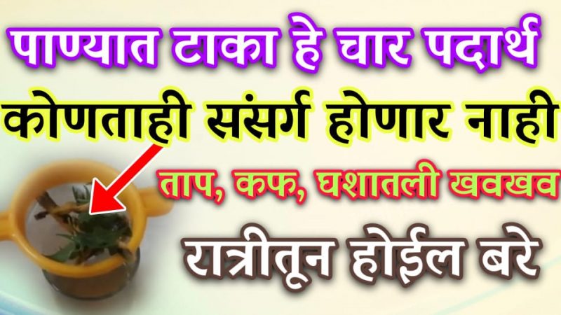 संसर्गाची शंका येताच करा हा सोप्पा उपाय; फुफ्फुस साफ होऊन श्वास देखील होईल मोकळा.!