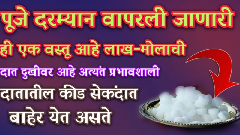 पूजेतील ही वस्तू आहे लाख मोलाची; केसातील कोंडा ,दातदुखी, टाच भेगा झटक्यात घालवते.!