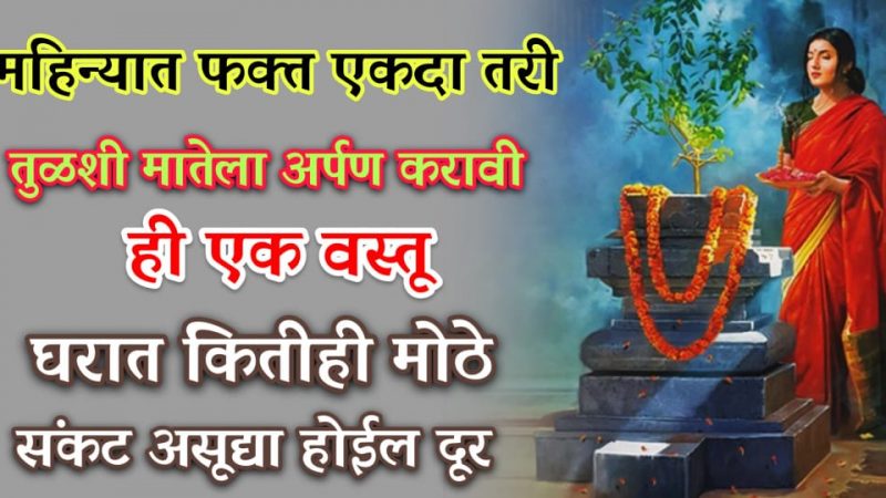 महिन्यातून फक्त एकदा तुळशीवर चढवा ही एक छोटी वस्तू; धन, संतान, सौभाग्य प्रत्येक इच्छा होईल पूर्ण.!