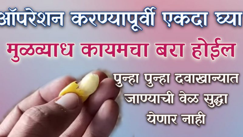 ऑपरेशन करण्यापूर्वी फक्त हा १ पदार्थ घ्या; मूळव्याध कायमचा बरा होईल तेसुद्धा फुकट.!