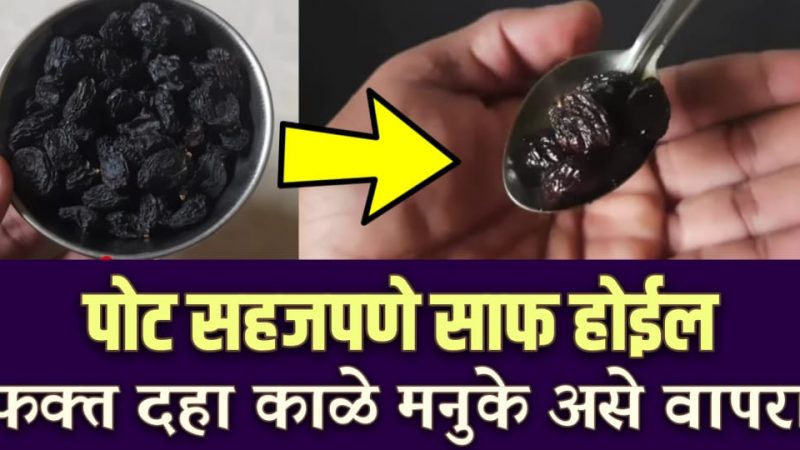फक्त १० काळे मनुके असे वापरा; पोट सहजपणे होईल साफ, शौचास बाहेर फेका सेकंदात.!