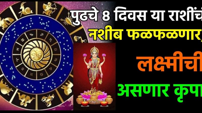 पुढील 8 दिवस या राशींचं नशीब फळफळणार, माता लक्ष्मीची असणार कृपा